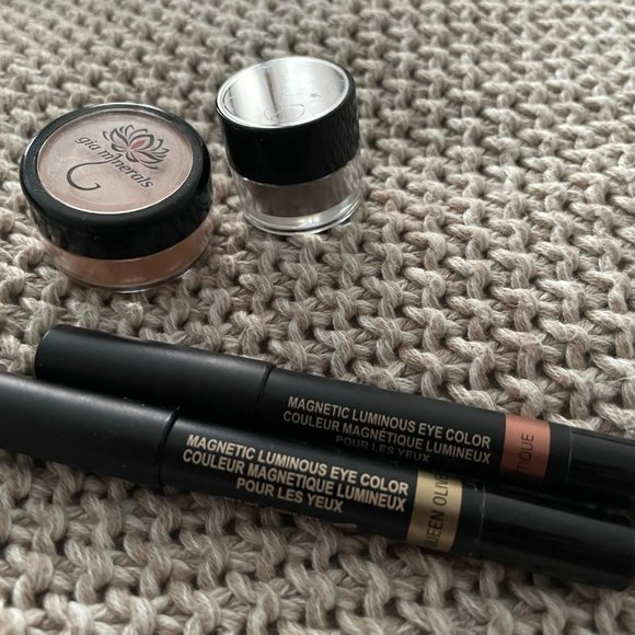 4 eye shades - Magnetic eyeshadow pencil Nudestix, powders Alima & Gia Minerals - Picture 1 of 15